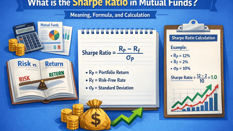 Featured image for: What is the Sharpe Ratio in Mutual Funds? Meaning, Formula, and Calculation